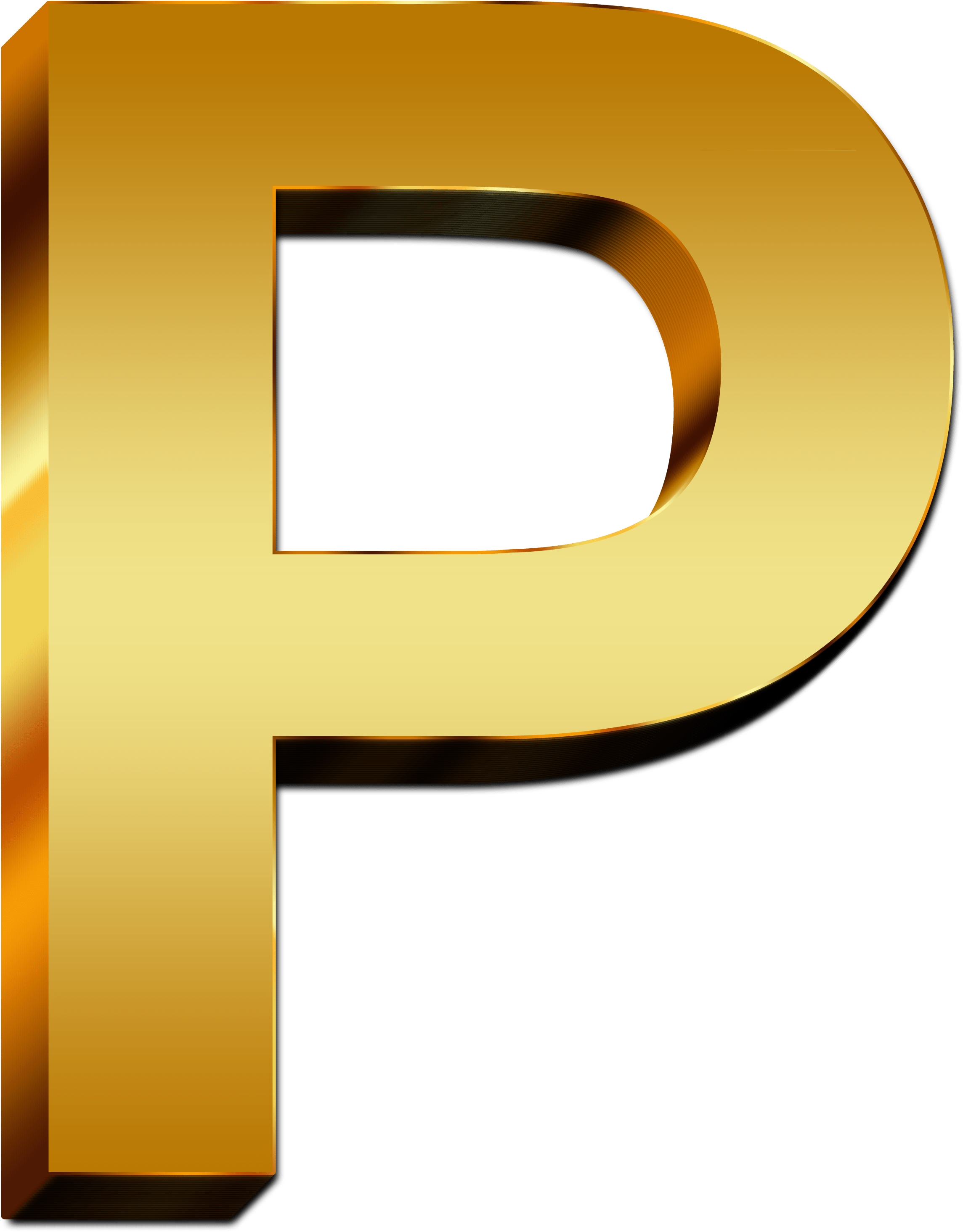 Золотой алфавит PNG Image