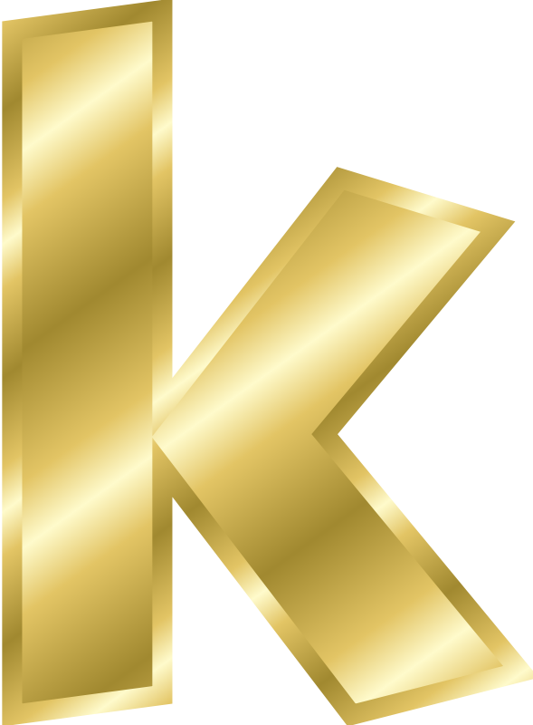 Gold Alphabet PNG Transparent Image