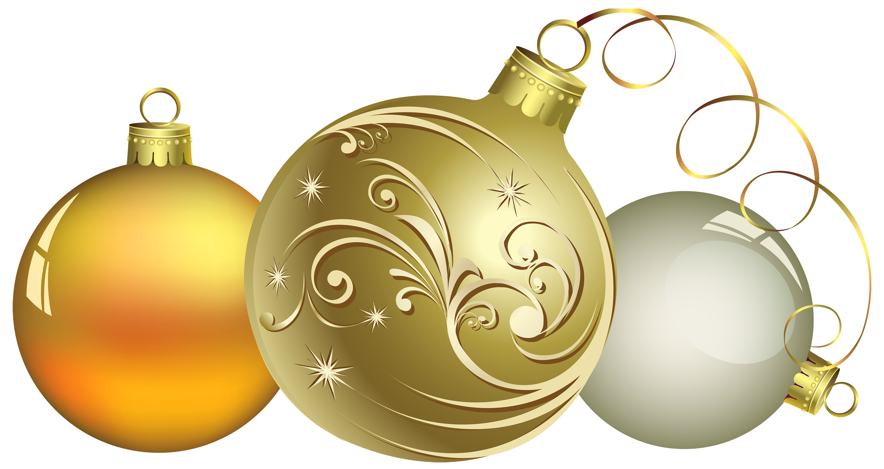 Gold Christmas Bauble PNG Picture