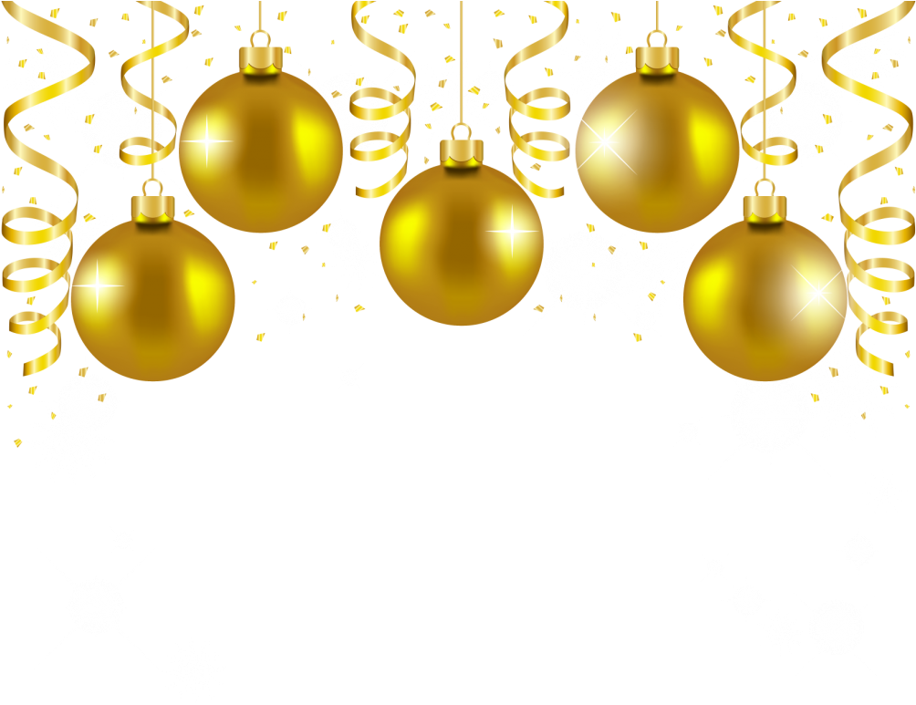 Gold Christmas Bauble PNG Transparent Image