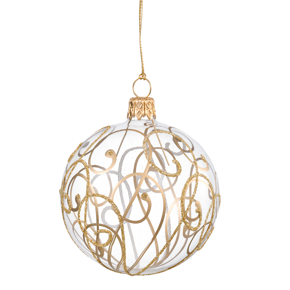 Gold Christmas Bauble PNG Transparent Picture