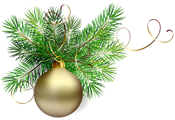 Gold Christmas Bauble PNG Transparent
