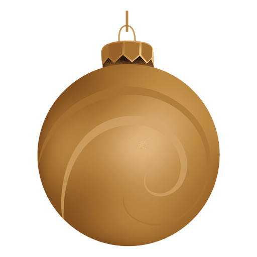 Gold Christmas Bauble Transparent Gambar PNG