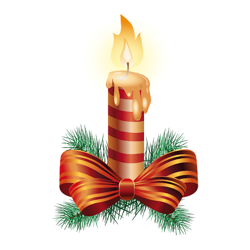 Gouden Kerst Candle PNG-afbeelding