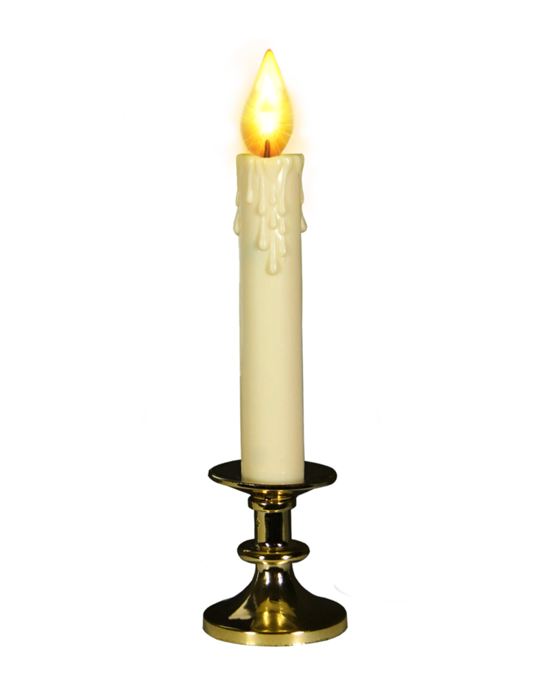 Gold Christmas Candle PNG Transparent Image
