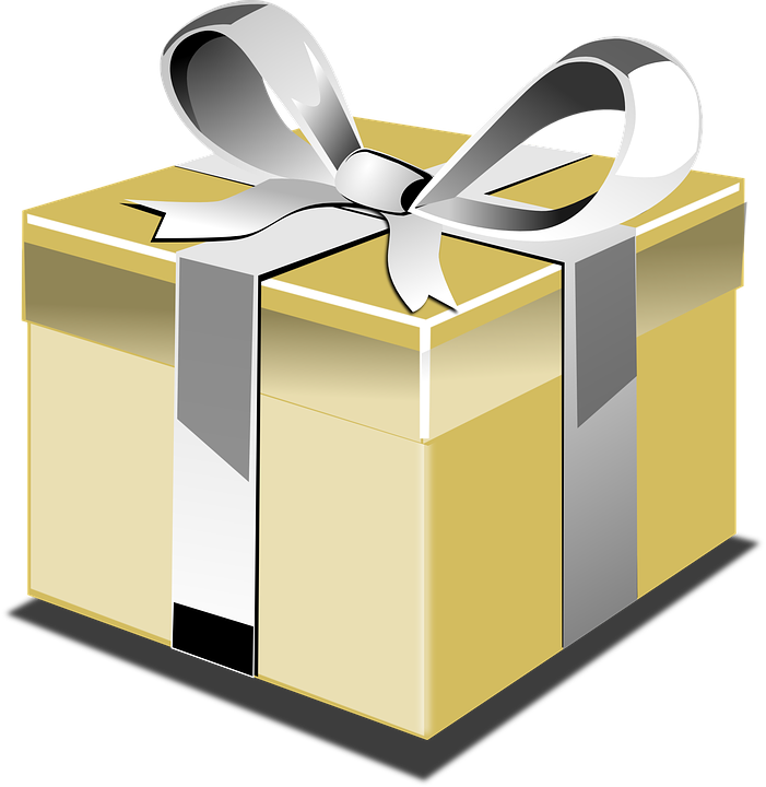 Gold Christmas Gift PNG Free Download