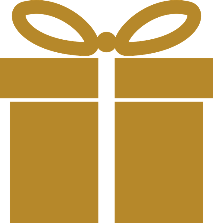 Gold Noël cadeau PNG Image