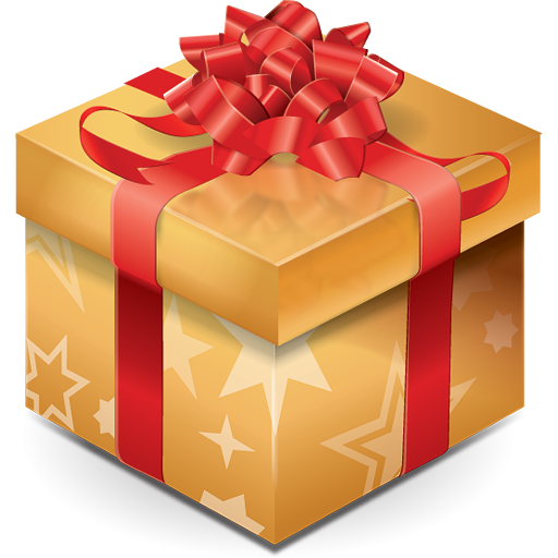 Gold Christmas Gift PNG Photo