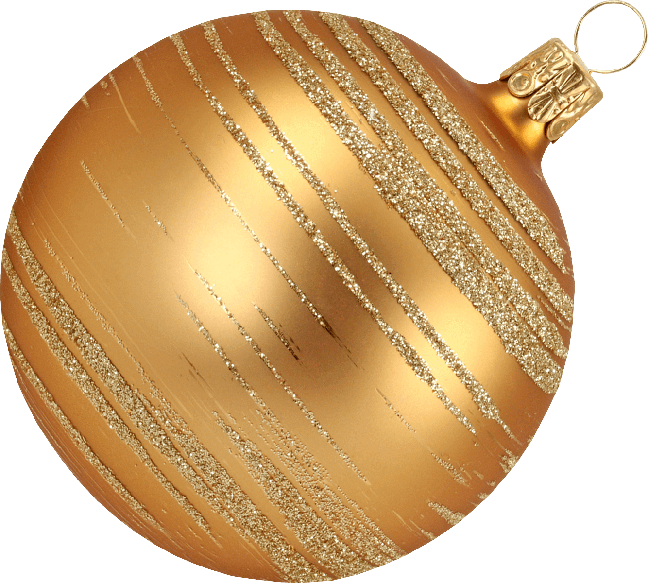 Gold Christmas Ornaments PNG Transparent Image