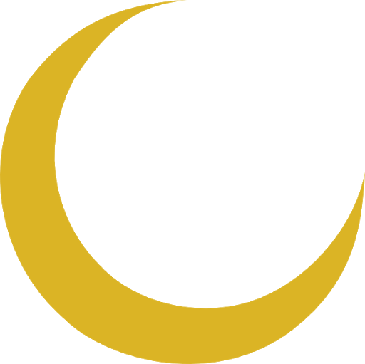 Golden Crescent Moon PNG Gambar Transparan