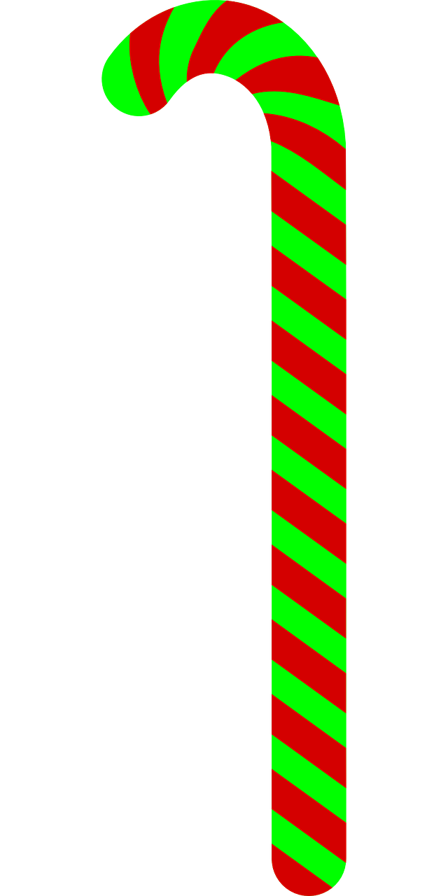 Green Candy Cane PNG File