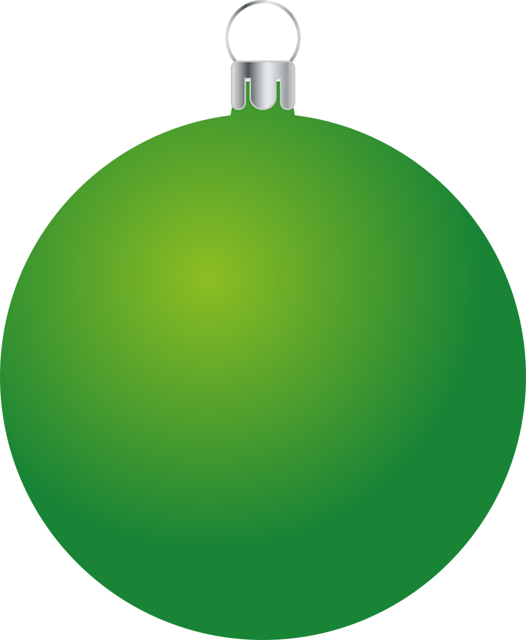 Green Christmas Bauble PNG Clipart