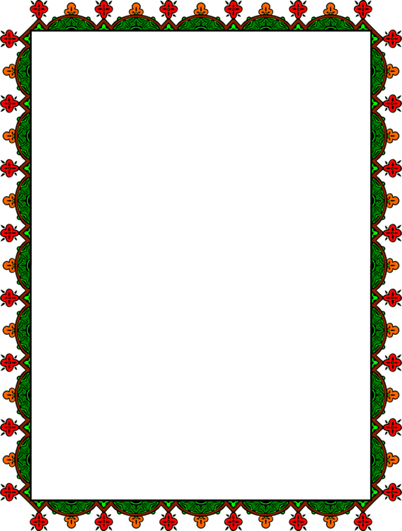 Cadre de Noël vert PNG Transparent Image