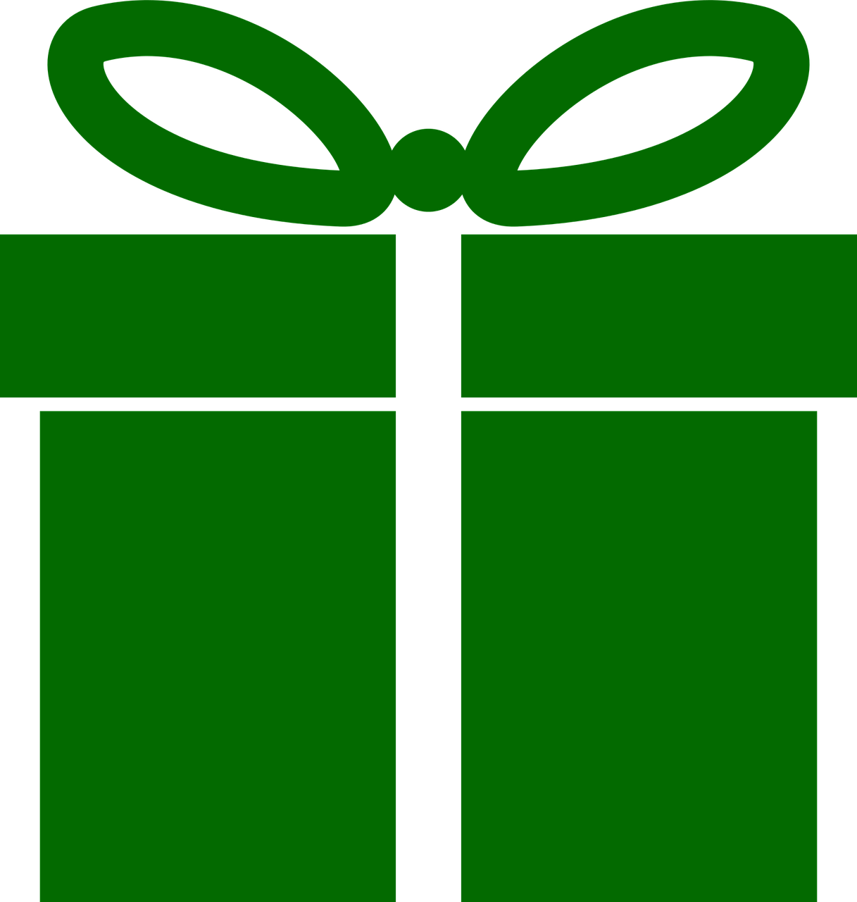 ของขวัญคริสต์มาสสีเขียวของขวัญ PNG