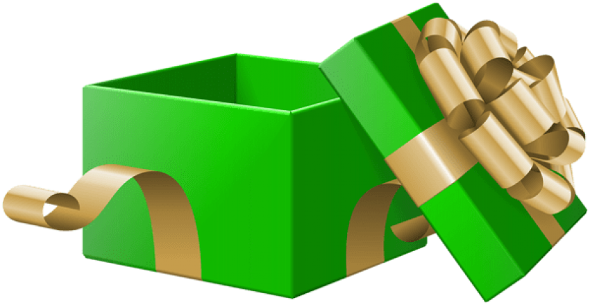 Green Christmas Gift PNG Pic