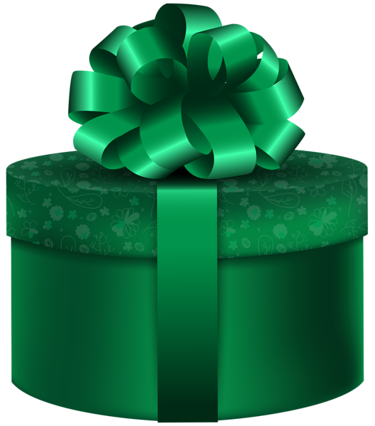Yeşil Noel hediyesi PNG resim