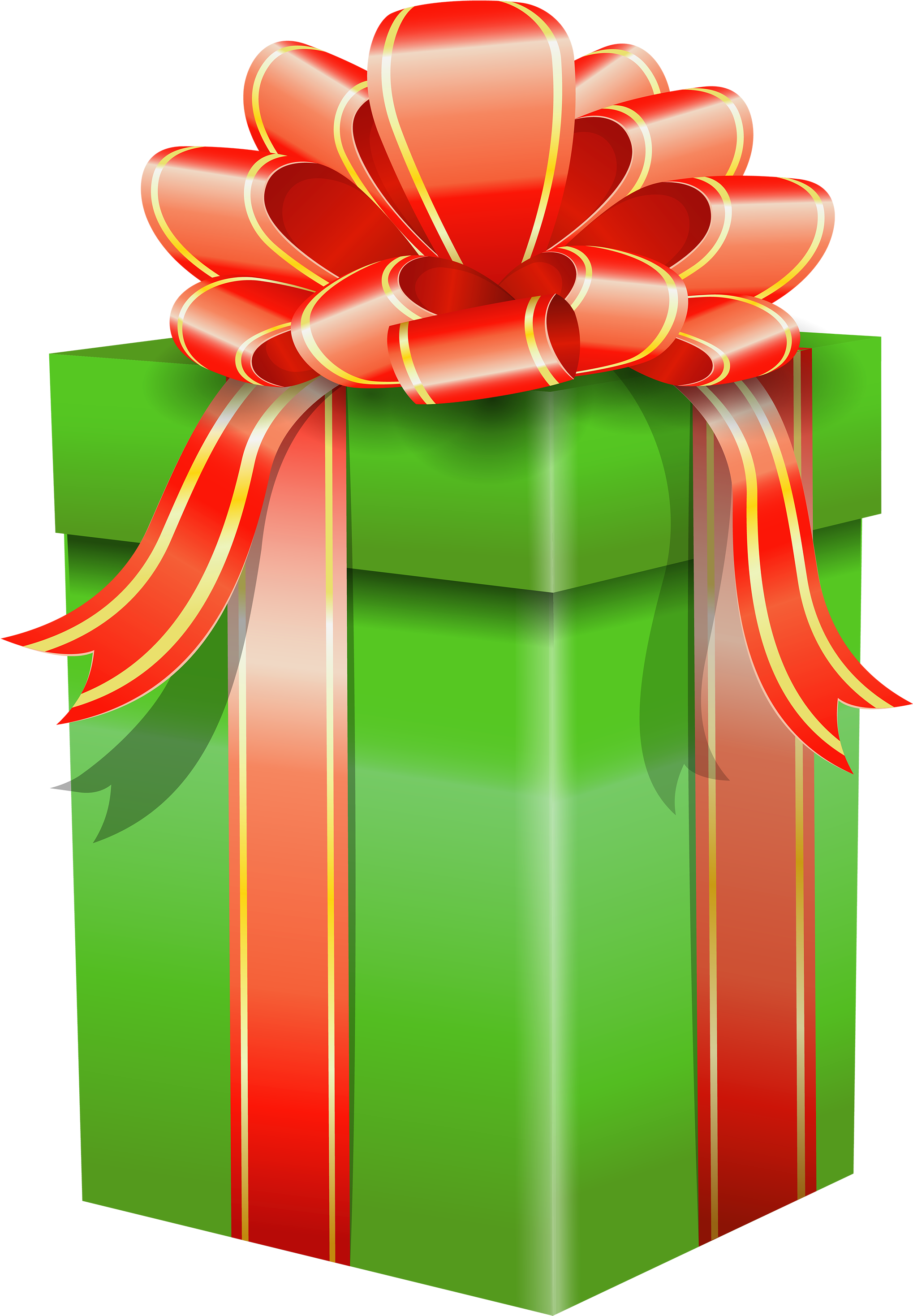 Green Christmas Gift Transparent PNG