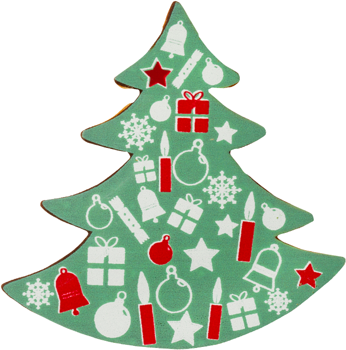 Green Christmas Ornaments PNG Pic