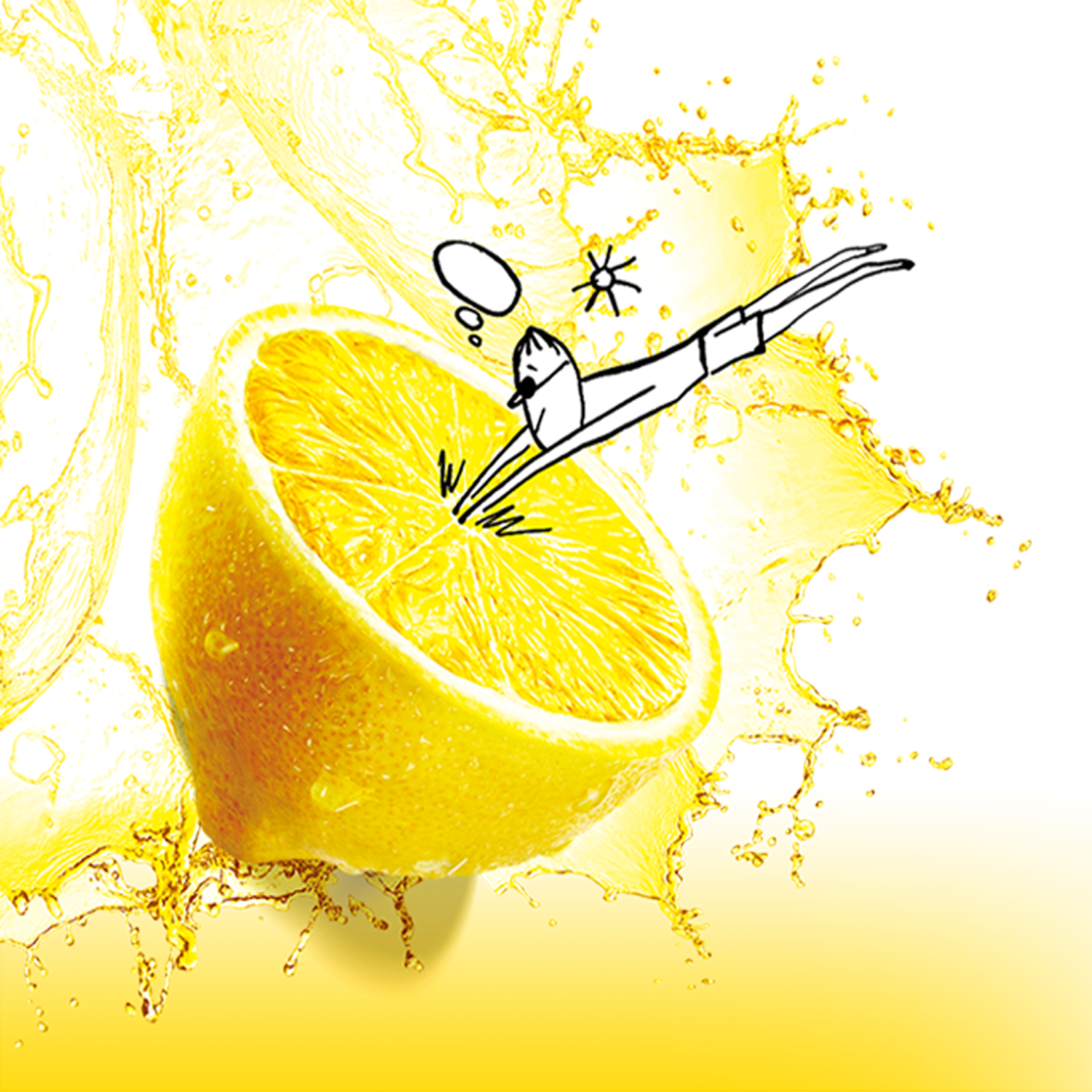 Image PNG à moitié citron