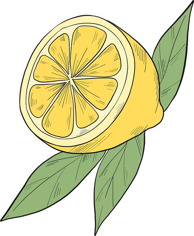 Moitié citron PNG Image Transparente