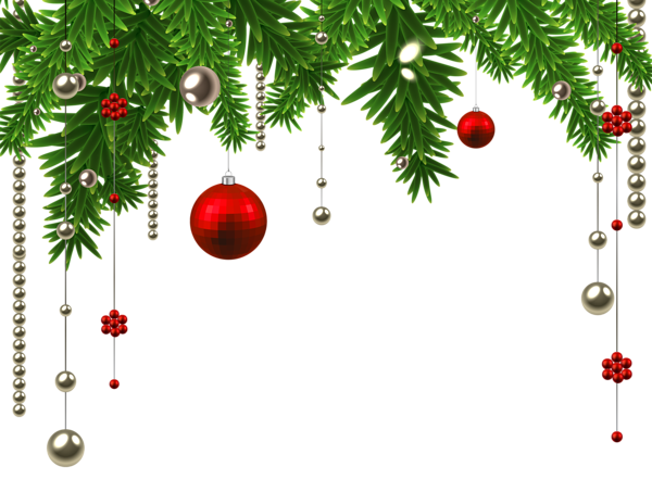 Hanging Christmas Ornaments PNG Photos
