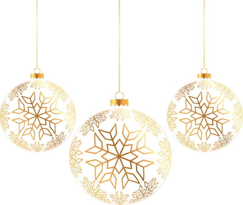 Hanging Christmas Ornaments PNG Pic