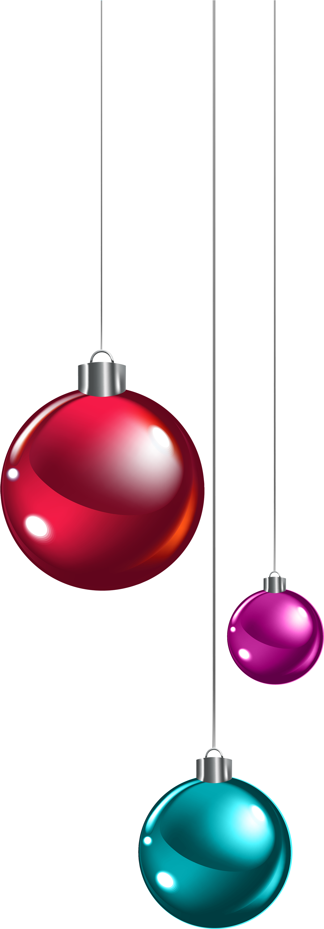 Hanging Christmas Ornaments PNG Picture