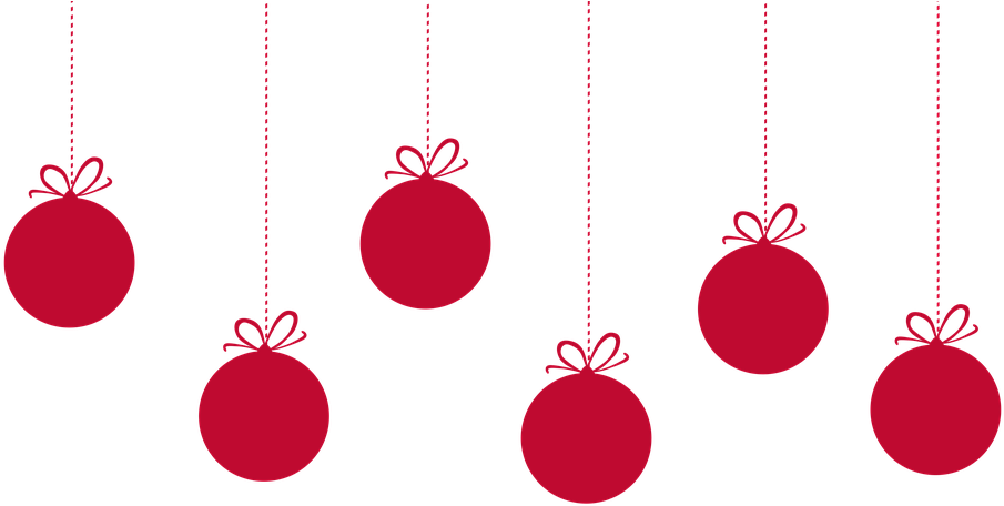 Hanging Christmas Ornaments PNG Transparent