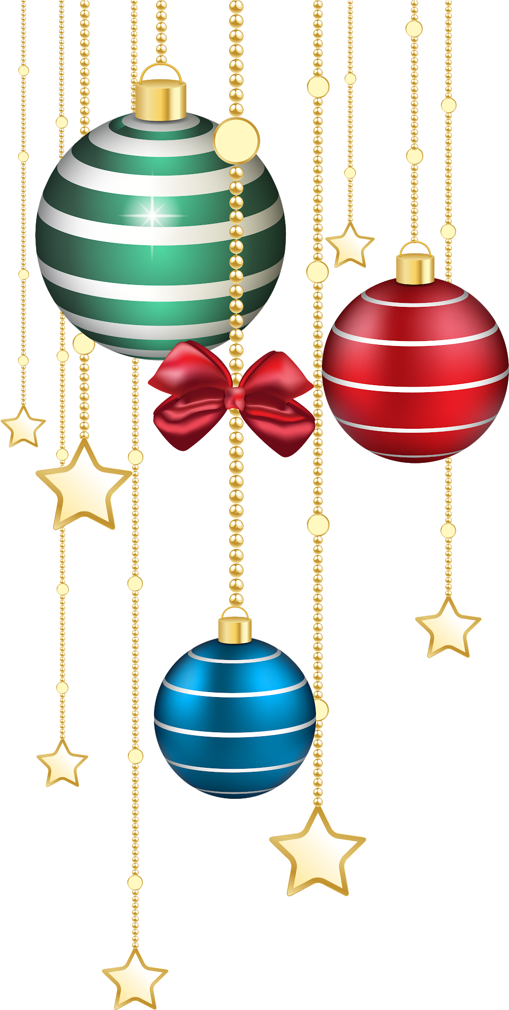 Hanging Christmas Ornaments Transparent PNG