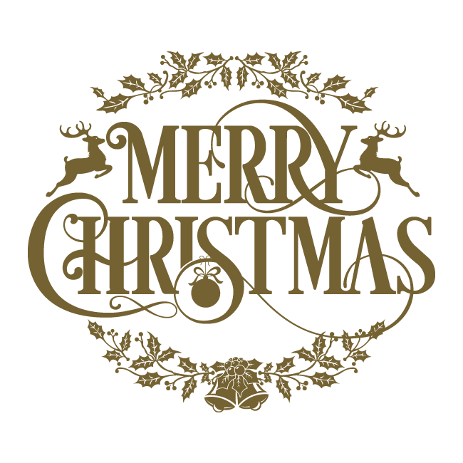 Happy Christmas Text PNG Photos