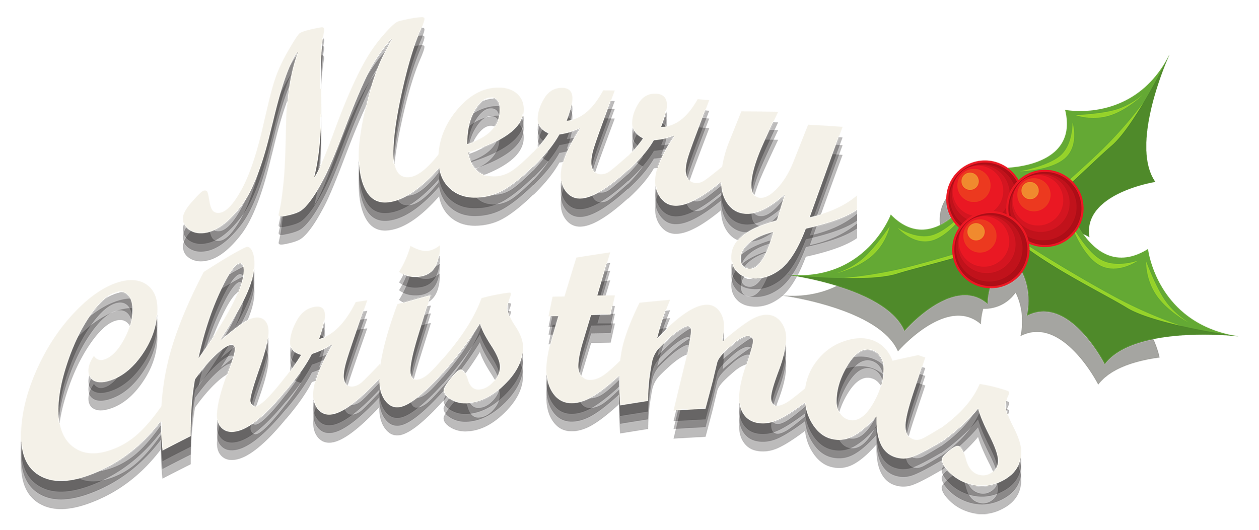 Happy Christmas Text PNG Transparent Image