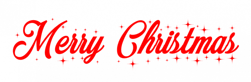 Happy Christmas Text PNG Transparent Picture