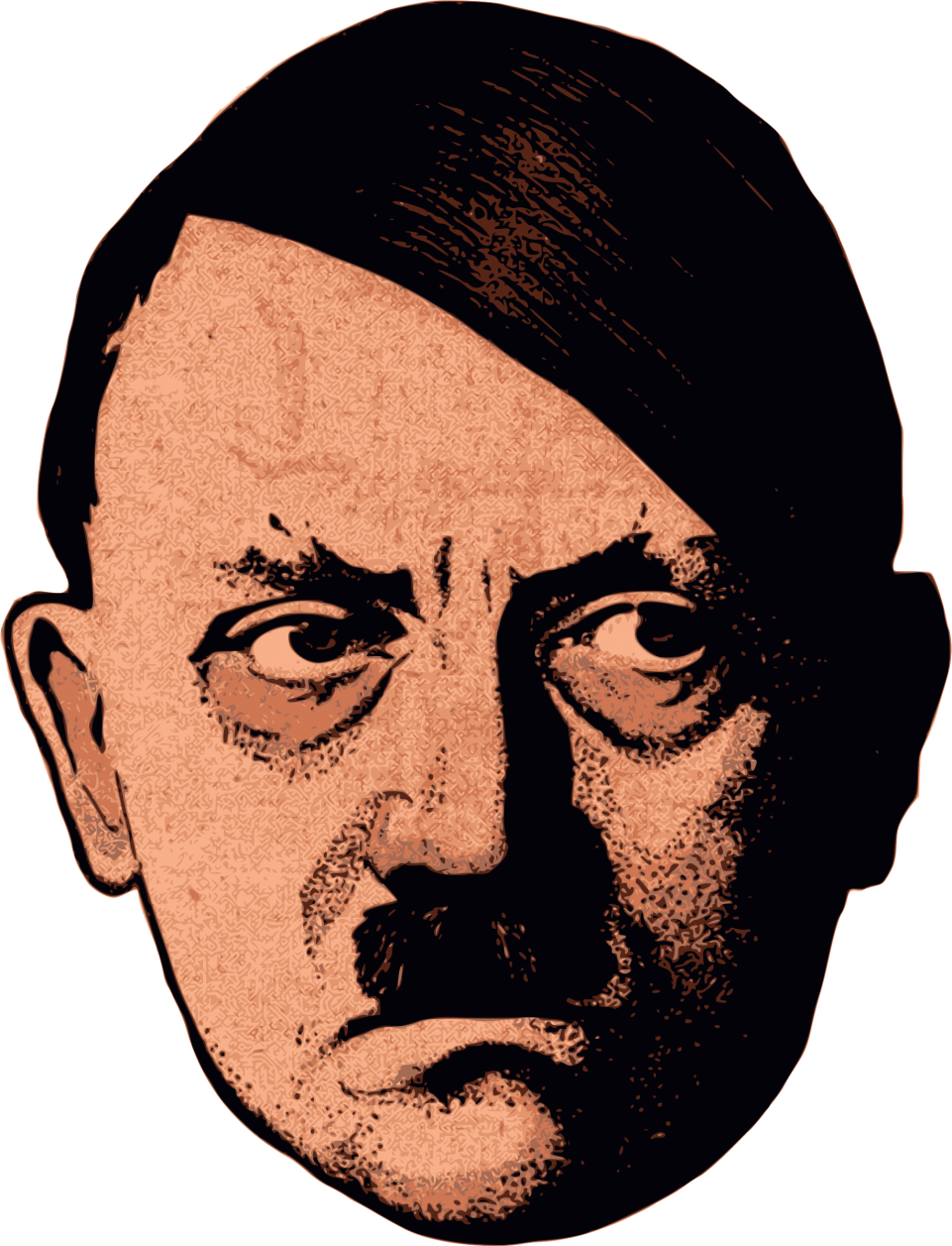 Gambar Hitler Moustache PNG Transparan