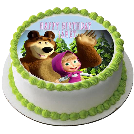 Masha y el pastel de osos PNG PIC
