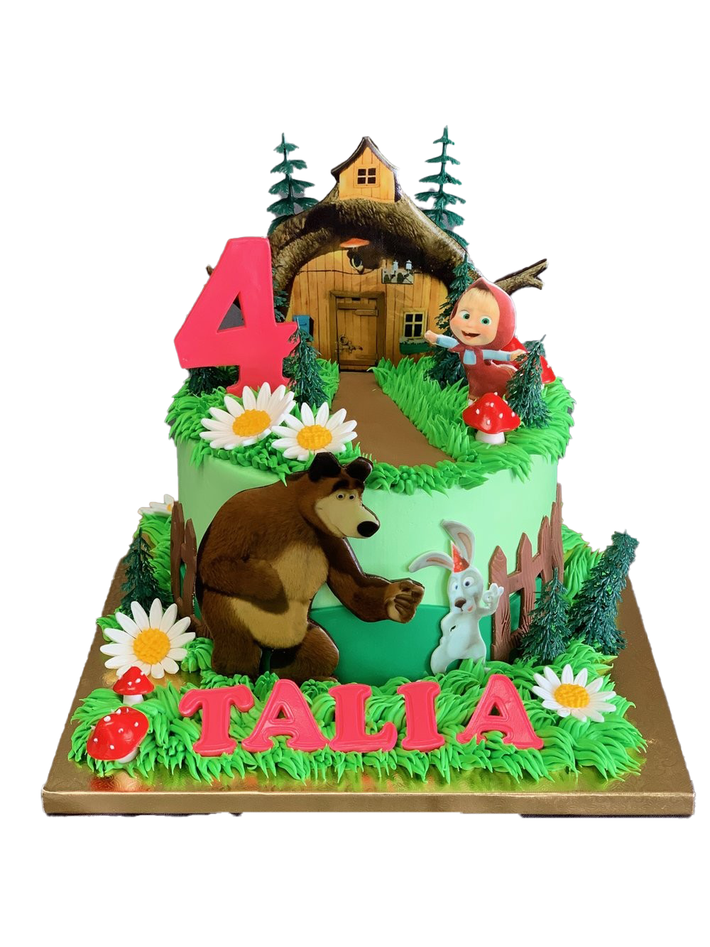 Masha And The Bear Cake PNG Picture