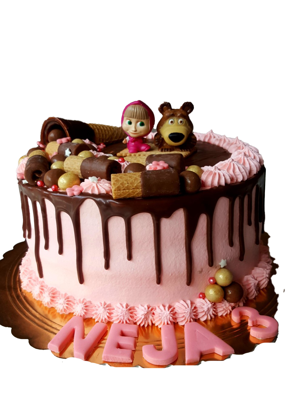 Masha And The Bear Cake Transparent Background PNG