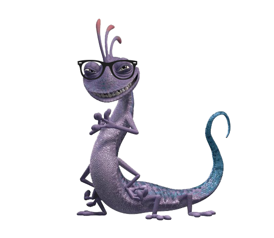 Monster Inc Purple Lizard dengan Kacamata PNG Unduh Image