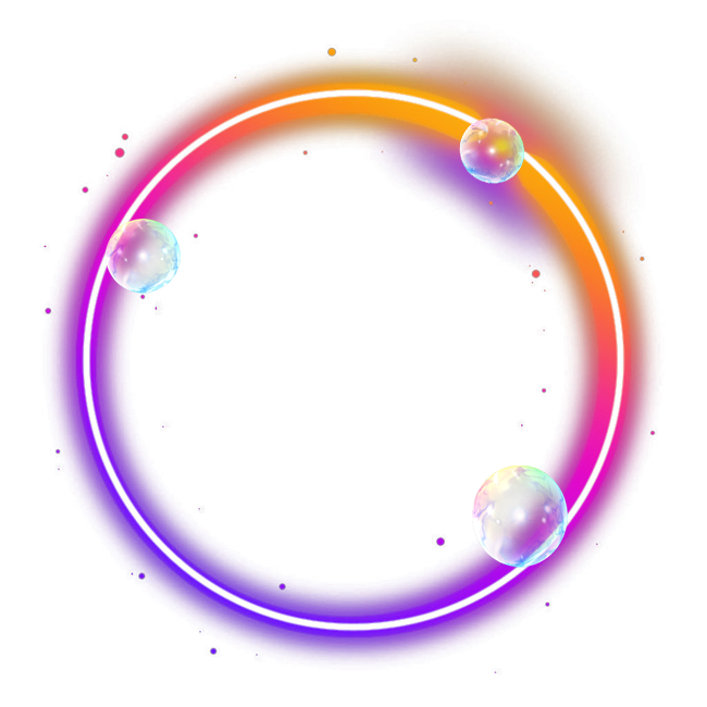 여러 가지 빛깔 된 서클 광선 조명 효과 PNG 클립 아트
