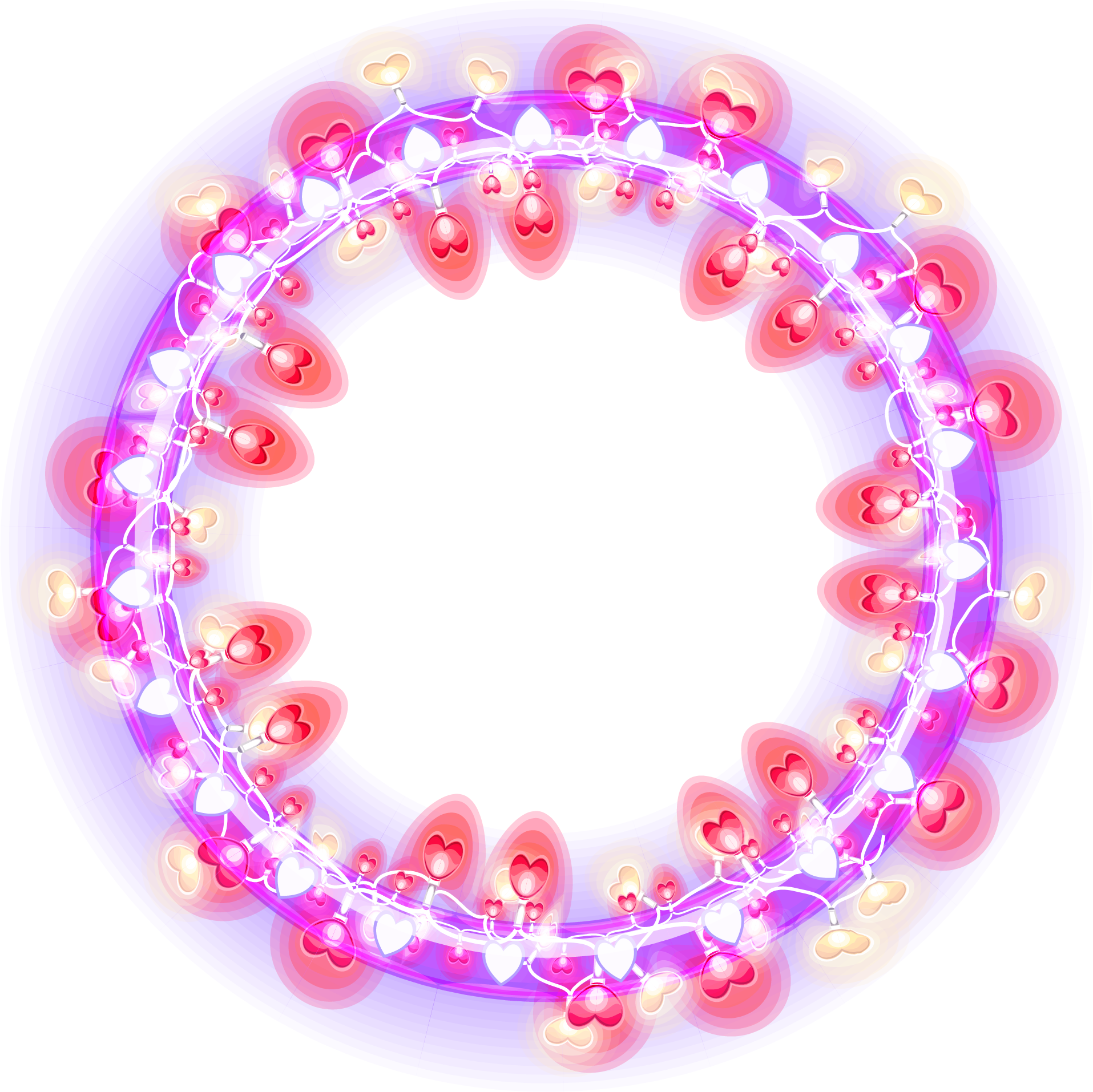 Multicolored Circle Glow Light Effect PNG File