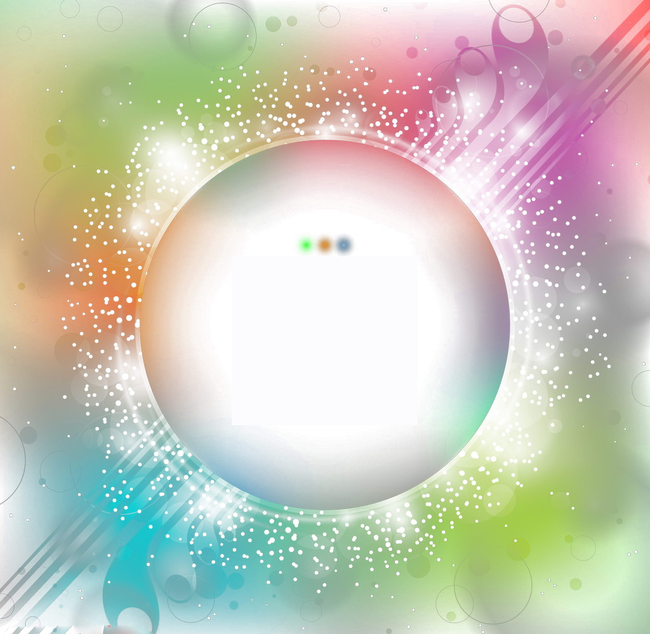 Multicolored Circle Glow Light Effect PNG HD