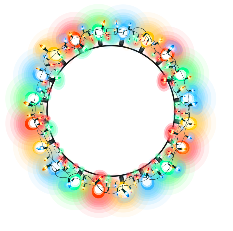 Multicolored Circle Glow Light Effect PNG Photos