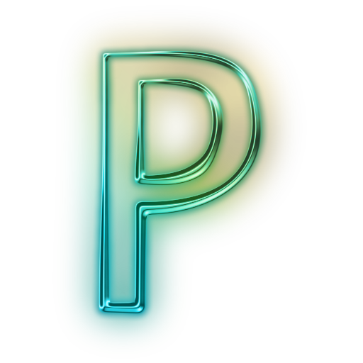 Неоновый алфавит PNG прозрачный образ