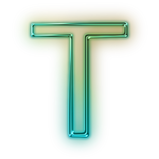 Neon alfabet PNG gambar Transparan