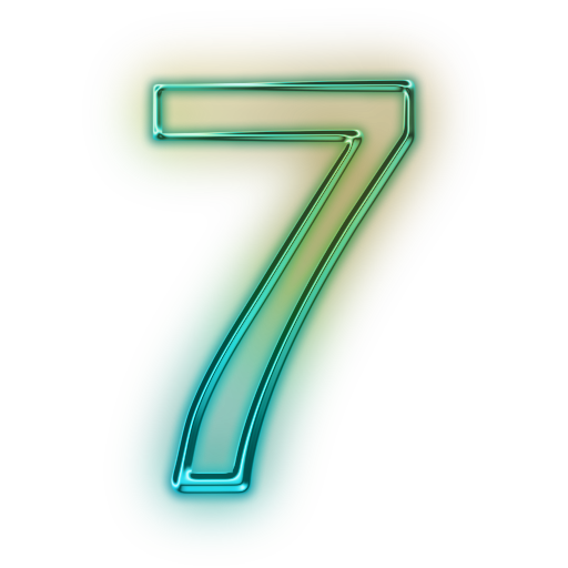 Neon Number Transparent Images PNG