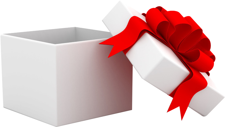 Open Christmas Gift PNG File