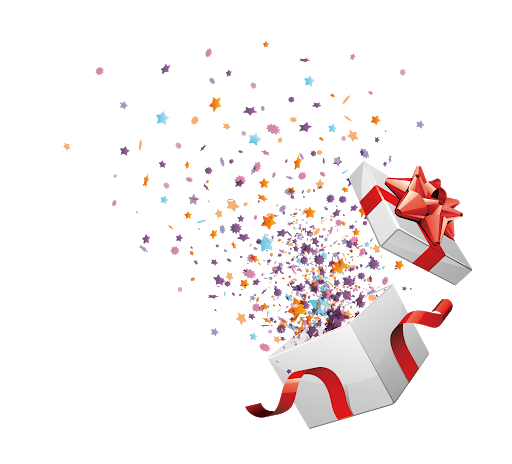 Open Christmas Gift PNG Picture