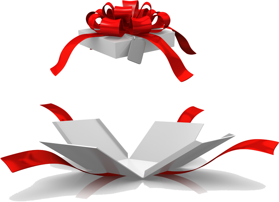 Open Christmas Gift PNG Transparent Picture