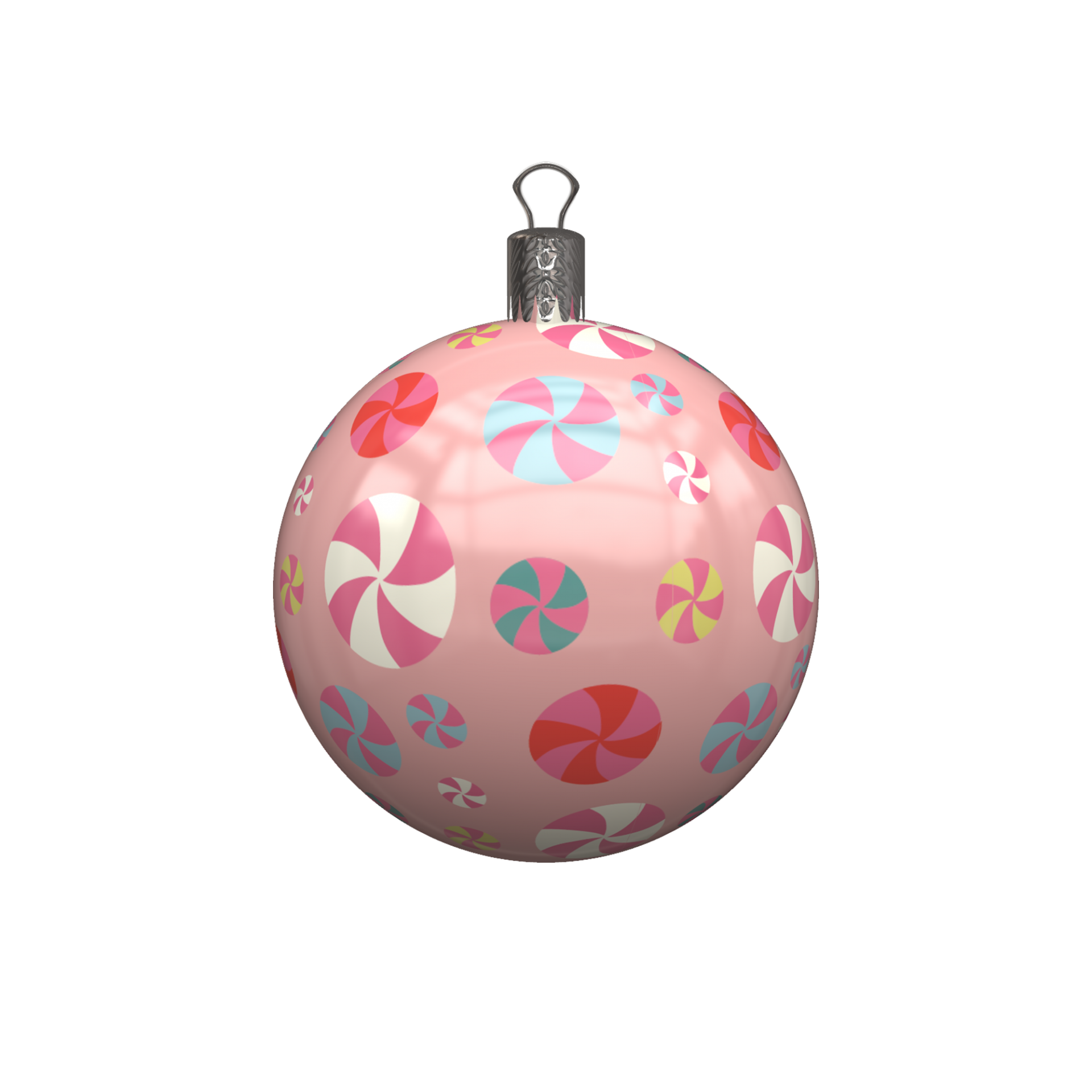 Pink Christmas Ornaments PNG Transparent Image