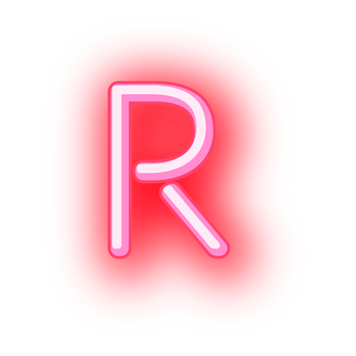Розовый неоновый алфавит PNG прозрачное изображение