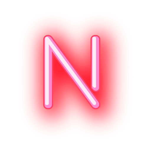 Roze neon alfabet Transparant PNG